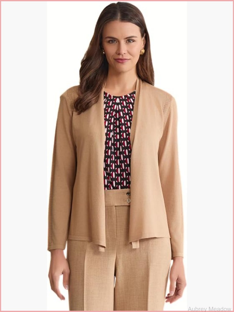 A-Line Cardigan Sweater Medium Regular Fit
